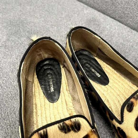 Andrea Barnes Espadrilles Flat Womens US 8.5 EU 39 Leather Leopard Print Shoes - Picture 8 of 12